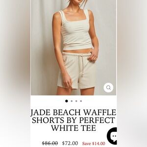 perfectwhitetee Cream Waffle Beach Shorts